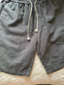 夏季輕薄透氣棉麻短褲純色簡(jiǎn)約松緊抽繩亞麻沙灘休閑寬松五分褲男 淺灰色 5XL 曬單實(shí)拍圖