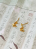 中國珠寶 SINO GEM蝴蝶黃金耳釘小仙蝶女足金耳環(huán)一對耳飾七夕情人節(jié)禮物送女友老婆 足金蝴蝶耳釘+品牌禮盒 金重約1.7g 曬單實(shí)拍圖