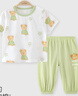 優(yōu)奇男女寶寶短袖長(cháng)褲嬰兒夏季薄款套裝a類(lèi)一1-2歲6-12個(gè)月兒童衣服夏 萌小熊+果綠 100 曬單實(shí)拍圖