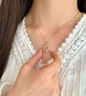 中國黃金（CHINA GOLD）18k黃金項(xiàng)鏈女蓮花玉髓平安扣吊墜七夕情人節(jié)禮物送女朋友老婆 蓮花平安扣吊墜【贈銀鏈】紀(jì)念品 曬單實(shí)拍圖