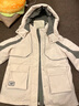 鴨鴨（YAYA）羽絨服女中長款2025冬季新款加厚連帽工裝撞色韓版派克服保暖外套 黑色 S 曬單實拍圖