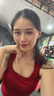 莫代爾酒紅色u型美背自帶胸墊背心女夏季內(nèi)搭無袖t恤外穿辣妹短款上衣 曬單實(shí)拍圖
