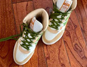 阿迪達斯 （adidas）休閑鞋男鞋女鞋秋季新款三葉草運動(dòng)鞋百搭高幫板鞋GZ2571 ID1001白綠芝麻棕 41 曬單實(shí)拍圖