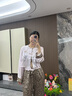 野獸派家居（tbh）三麗鷗Hello Kitty真絲中式短上衣可外穿女士家居服睡衣 Kitty真絲中式短上衣 粉色豹紋 S 曬單實(shí)拍圖