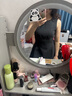 GARNUO法式高級感灰色無袖背心連衣裙子女夏季小個子禮服裙收腰顯瘦短裙 灰色 S 【80-100斤】 曬單實拍圖
