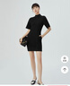 哥弟真的好（GIRDEAR）女裝小煙管領(lǐng)收腰洋裝短袖小黑連衣裙8500133 黑 XL (5碼) 曬單實(shí)拍圖