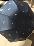 天堂 防紫外線晴雨傘三折 雨傘黑膠防曬太陽傘遮陽晴雨傘 午夜藍(lán) 曬單實(shí)拍圖