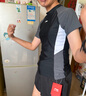 李寧（LI-NING）泳衣女士分體式兩件套游泳衣溫泉顯瘦游泳裝備 0921 黑灰 L 曬單實(shí)拍圖
