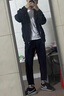 予瑾矮個子夏季八分男褲九分休閑褲男生高彈純色簡約款褲潮流新款百搭 862黑色 M 建議95-110斤 曬單實拍圖
