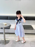 G.DUCKKIDS童裝女童連衣裙夏季2024新款洋氣女大童夏裝學(xué)院風(fēng)純棉兒童裙子潮 藏青 吸汗棉質(zhì) 160 建議150-160cm12-13歲 曬單實拍圖