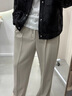Hautton Jeans【明星同款】皓頓春夏季2025新款直筒長褲寬松高級垂墜感西褲男 杏色 L 175 曬單實(shí)拍圖
