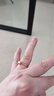 周大福圓形六爪足金黃金鉆石造型戒指女士 EOF1535 求婚戒指禮物 12號(hào) 約3.7g計(jì)價(jià)(工費(fèi)420) 曬單實(shí)拍圖