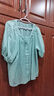 百圖betu女裝2025夏季新款襯衫萊賽爾混紡海鹽薄荷夏日小衫女2505T35 湖蘭色 L 曬單實(shí)拍圖