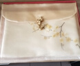 真古繡坊真絲絲巾非遺蘇繡蘇州手工刺繡送媽媽婆婆長輩禮物禮盒桑蠶絲圍巾 香檳色+金色【品梅】 曬單實拍圖