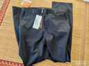 羅蒙（ROMON）四面彈力高端休閑褲男春秋爸爸垂感直筒寬松男褲中青年商務(wù)西裝褲 藏青【單條春秋厚款】 31 【建議115-125斤腰圍2尺4】 曬單實(shí)拍圖
