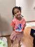 真維斯哪吒兒童衣服扎染短袖套裝夏季女童兩件套褲裙敖丙運(yùn)動(dòng)國(guó)風(fēng)夏裝 粉白（K少年公子）+BZKQ粉色 120 曬單實(shí)拍圖