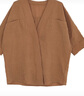 旅途原品（ltyp）真絲襯衫女可水洗皺感干絲無領(lǐng)蝙蝠袖夏季寬松百搭襯衣 琥珀橘-可水洗真絲 S （現(xiàn)貨） 曬單實拍圖