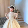 耀王女童禮服甜美氣質(zhì)蓬蓬裙長袖公主裙演出服網(wǎng)紗連衣裙SBK-SW344 香檳色 130 曬單實(shí)拍圖
