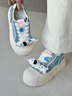 TTKJ厚底增高大頭鞋女可愛(ài)香腸小狗鞋花百搭運動(dòng)板鞋帆布休閑小白鞋子 曬單實(shí)拍圖