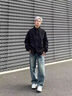 WHIM NASA彎刀牛仔褲男秋季寬松休閑褲子美式復(fù)古高街潮流百搭長(zhǎng)褲春秋款 藍(lán)色 XL （130-145斤） 曬單實(shí)拍圖
