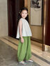 G.DUCKKIDS小黃鴨女童套裝夏季2025新款洋氣女孩寶寶夏款兩件套兒童夏裝無袖 兩件套 120 (建議105-115cm 4-5.2周歲) 曬單實(shí)拍圖