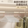 夢(mèng)庭 衣架浸膠防滑大衣架學(xué)生宿舍晾衣架浸塑成人衣掛衣服架10支 白色 曬單實(shí)拍圖