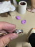 周六福（ZLF）  PT950鉑金戒指男女款白金情侶對戒釘砂亮面婚戒甜愛 20號-4.12g 曬單實拍圖