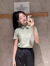 安踏冰絲T丨學(xué)院風(fēng)短袖POLO衫女夏季休閑透氣羽毛球翻領(lǐng)上衣162427104 蕪水綠-2 2XL 180 曬單實(shí)拍圖