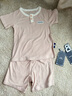 DOMIAMIA兒童睡衣家居服套裝竹纖維羊毛春秋寶寶打底衣秋冬2025新款 【竹柔】長(cháng)袖套裝-霧茹粉 90 曬單實(shí)拍圖