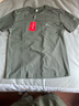 皮爾卡丹（pierre cardin）短袖T恤男士休閑夏季百搭圓領(lǐng)戶(hù)外運動(dòng)冰絲上衣 橄欖綠色 XL 曬單實(shí)拍圖