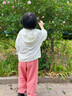 拉比（Labi Baby）兒童褲子春夏薄款運(yùn)動(dòng)褲涼感透氣束腳褲3A抑菌 深粉色 110 曬單實(shí)拍圖