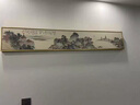 良木新中式窄長(zhǎng)條裝飾畫(huà)客廳風(fēng)景掛畫(huà)大氣沙發(fā)背景墻壁畫(huà)茶室山水國(guó)畫(huà) A+G-山水兩聯(lián) 21*160CM 棕木色框 布藝畫(huà) 曬單實(shí)拍圖
