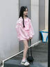 迪士尼（Disney）女童簡(jiǎn)約時(shí)尚防曬衣外套夏季2025新款兒童防曬服套裝大童運(yùn)動(dòng)童裝 粉色哈比特天絲防曬三件套 140 曬單實(shí)拍圖