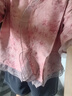 HGAI棉麻女裝 亞麻高檔上衣苧麻女品牌夏季新款文藝復古襯衫歐根紗拼 水粉色 L【建議100-110斤】 曬單實(shí)拍圖