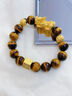 中國黃金（CHINA GOLD）黃金手鏈黃虎眼貔貅足金男女款手串情人節生日情人節禮物送女朋友 14mm黃虎眼【榮華富貴】約8.9g 曬單實(shí)拍圖