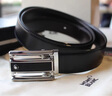 萬(wàn)寶龍MONTBLANC 矩形板扣鏤空黑/棕色雙面腰帶皮帶3cm 114423 禮物 曬單實(shí)拍圖