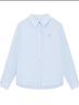 ELLE KIDS老錢風(fēng)】25年春季新女童經(jīng)典款刺繡條紋上衣翻領(lǐng)長袖襯衫 藍(lán)白條 曬單實(shí)拍圖