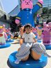 LUSON小O寶童裝寶寶格子褲女夏季2025新款寬松兒童燈籠女童防蚊褲 曬單實(shí)拍圖
