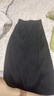 播商場(chǎng)同款法式褶皺白色半身裙女25夏季新款開(kāi)叉裙子BDS2BD2264 K40玄黑 XS 曬單實(shí)拍圖
