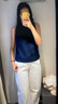 UR2025春季新款女裝復古休閑蝴蝶結無袖牛仔襯衫UYU850007 曬單實拍圖