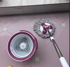 日本MUJU旋轉(zhuǎn)拖把全方位無死角免手洗脫水過濾墩布桶省力吸水 【洗脫二合一/加厚拖布頭】玫紅 5個 x 塑料籃 x 加強桿+不銹鋼盤 曬單實拍圖
