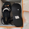 KISSCAT2025夏季新款增高厚底涼鞋復古金幣條帶休閑涼鞋女KA65310-50 黑色 39 曬單實(shí)拍圖