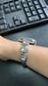 炫戴【貓咪鑲鉆】適用蘋果手表s10表帶金屬apple watch s9腕帶小眾iWatch s8女款se高級s8/s7/s6配件 【銀色-晶鉆】可愛貓咪皓石 38/40/41/42表盤4~10代/se 曬單實拍圖
