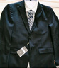 馬尼亞袋鼠【次日達可選】秋冬新款西服套裝男士修身商務(wù)正裝外套職業(yè)西裝整 (西服+西褲+襯衫)黑色7件套 XL 【105-115斤】 偏小 曬單實(shí)拍圖