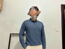 莫代爾男士t恤長袖秋季夏季薄款中老年人冰絲爸爸夏裝polo衫上衣服速干 灰色 L 130-150斤 曬單實拍圖