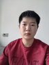 引異仿麂皮絨字母燒花美式復(fù)古短袖T恤男夏季潮流寬松上衣半袖體恤 酒紅色 XL 曬單實(shí)拍圖