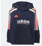 阿迪達斯（adidas）童裝男女童春新款連帽長(cháng)袖休閑運動(dòng)衛衣 IY6380深藍/白/紅 曬單實(shí)拍圖