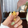 六桂福珠寶 LIU GUI FU JEWELRY黃金吊墜女足金輕奢小眾蓮花兩世歡純金項(xiàng)鏈生日禮物送女友媽媽款 多退少補(bǔ)（克重補(bǔ)差請(qǐng)聯(lián)系客服） 曬單實(shí)拍圖