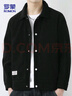 羅蒙（ROMON）外套男士春秋季夾克男休閑商務(wù)青年茄克衫工裝上衣男裝 黑色 4XL 曬單實(shí)拍圖