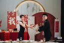 羅蒙（ROMON）新中式男士訂婚西服套裝國風(fēng)金領(lǐng)中山裝金竹刺繡男孩成人禮服西裝 新中式【外套+褲子】 XL （建議155-170斤） 曬單實(shí)拍圖